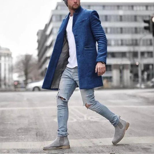 Herren Mantel Elegantes Design Herbst Trend - IdealeKleiden