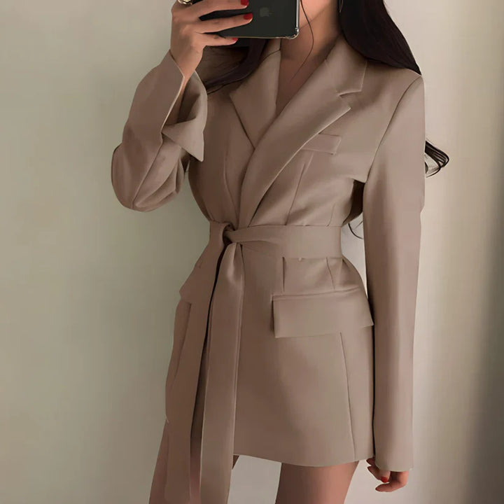 Schicke Herrenjacke Gürtel Blazer - IdealeKleiden