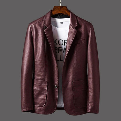 Herrenjacke Stilvolle Leder Bomber