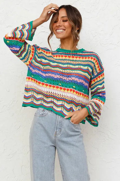 Modische Strickpullover Damen Oversized