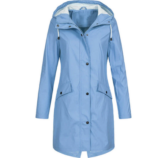 Wasserfester Damen Regenmantel Lang - IdealeKleiden