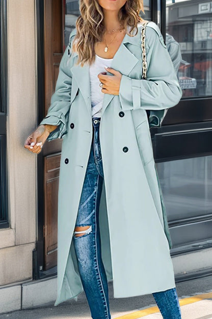 Bequemer Trenchcoat Relaxed Fit mit Gürtel und Tasche