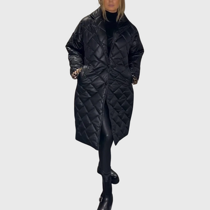Damen Winterjacke Wendbar Gefüttert Warm