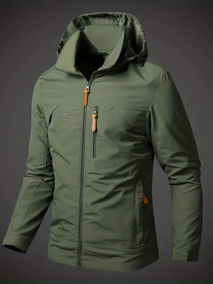 Wasserdichte Herrenjacke Kapuzenparka
