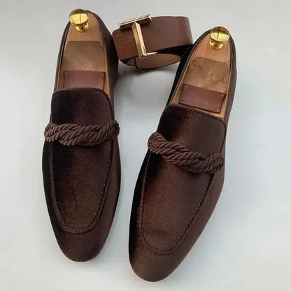 Herren Schuhe Loafer Elegant Geflochtene Details