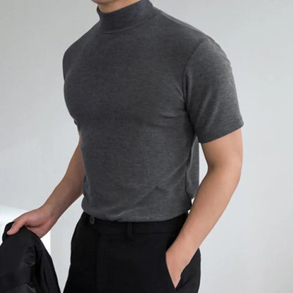 Herren Rollkragen T-Shirt Einfach Elegent