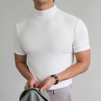 Herren Rollkragen T-Shirt Einfach Elegent