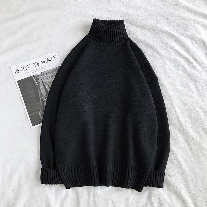 Großer Herren Rollkragenpullover Oversized Strick - IdealeKleiden