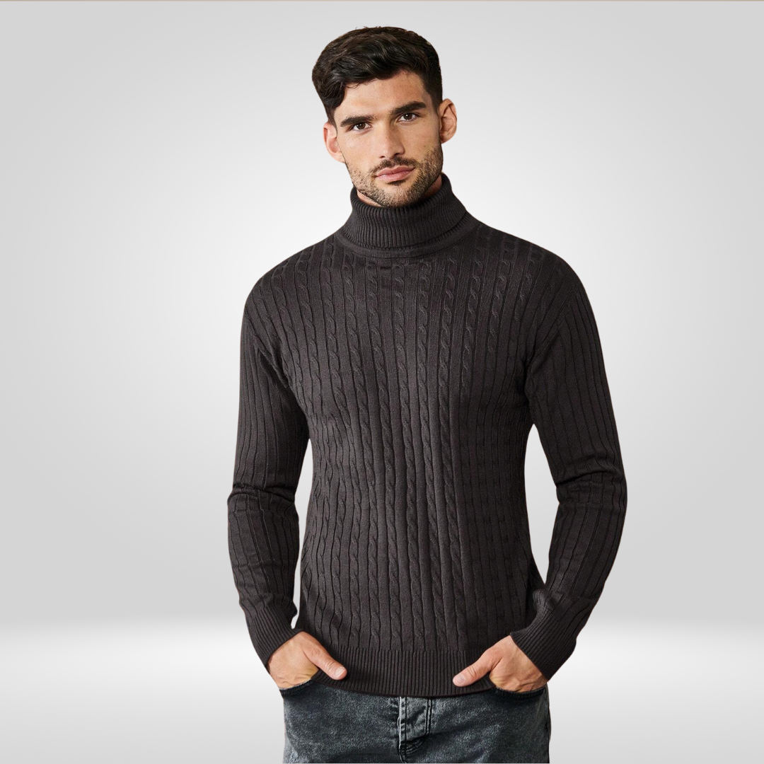 Herren Rollkragenpullover Warm Stricken - IdealeKleiden