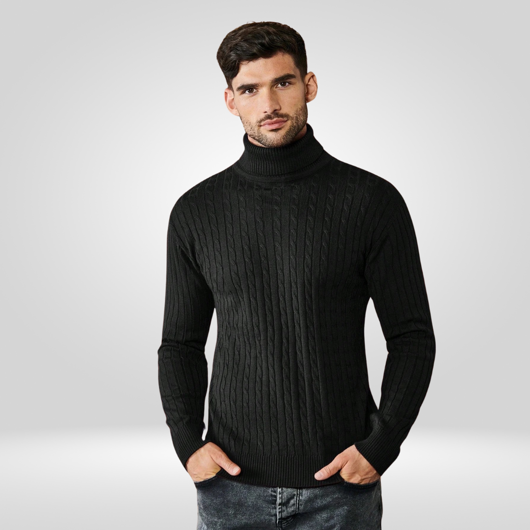 Herren Rollkragenpullover Warm Stricken