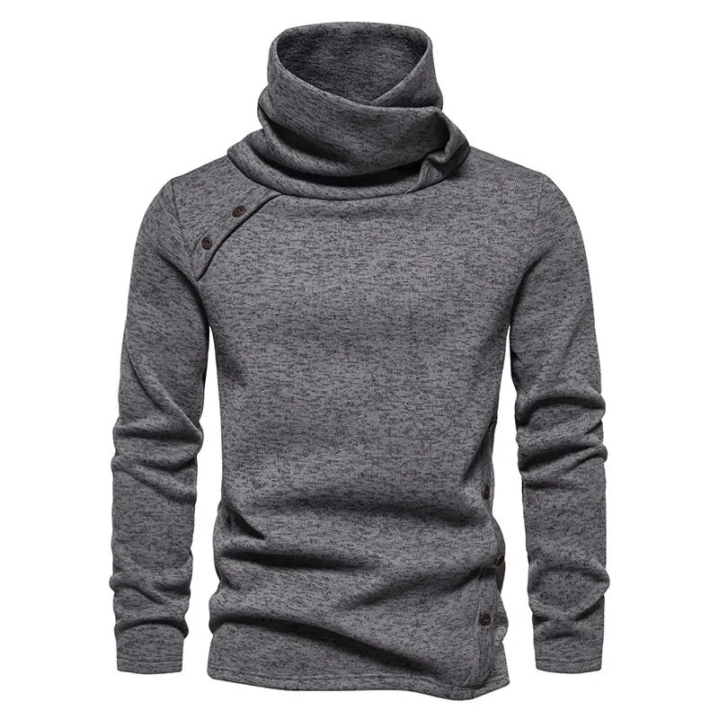 Herren Rollkragenpullover Langarm Warm - IdealeKleiden