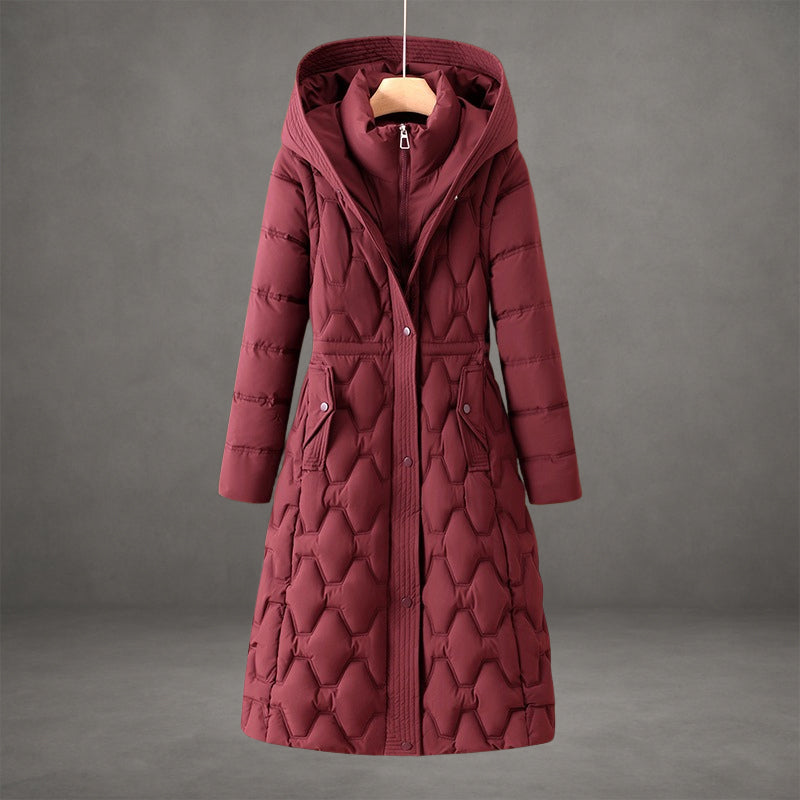 Kapuzen-Mantel Damen Warm Puffer Steppjacke