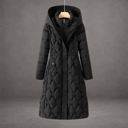 Kapuzen-Mantel Damen Warm Puffer Steppjacke