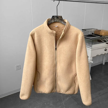 Warmes Fleece Oberteil Stehkragen