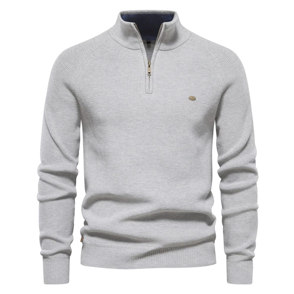 Pullover Mit Halbzipper Modern Design - IdealeKleiden