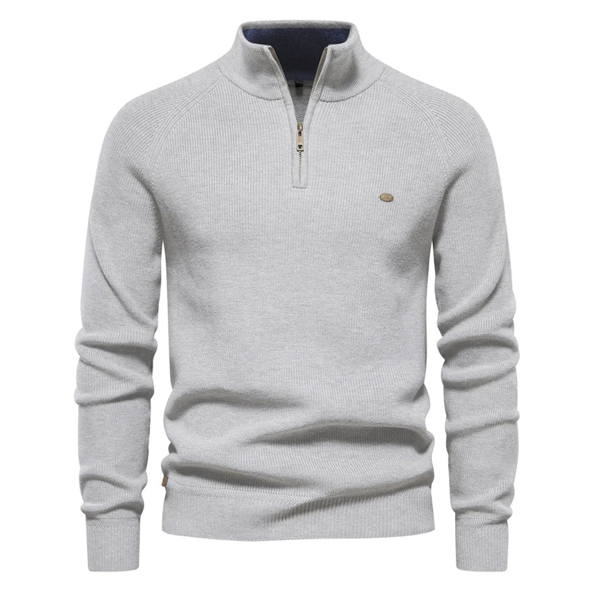 Herren Pullover Strick Modern Reißverschluss