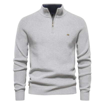 Herren Pullover Strick Modern Reißverschluss