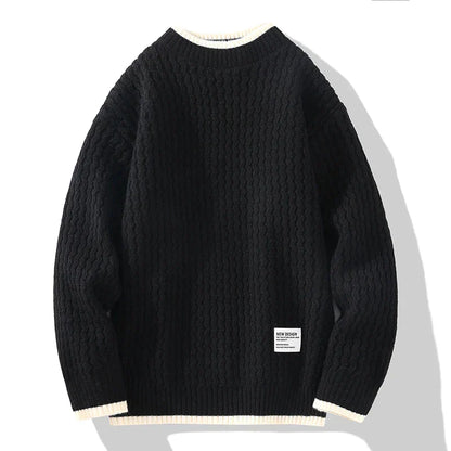 Herren Strickpullover Textur Optik