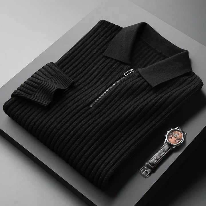 Herren Pullover Polokragen Weich Bequem