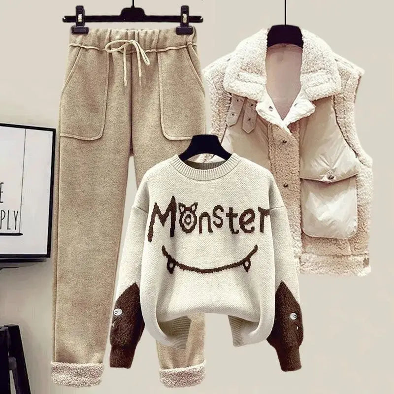 Elegante Winterkleidung Damen Dreiteiler