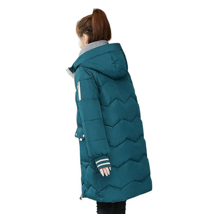 Lange Damenjacke Warm Gefüttert Winter