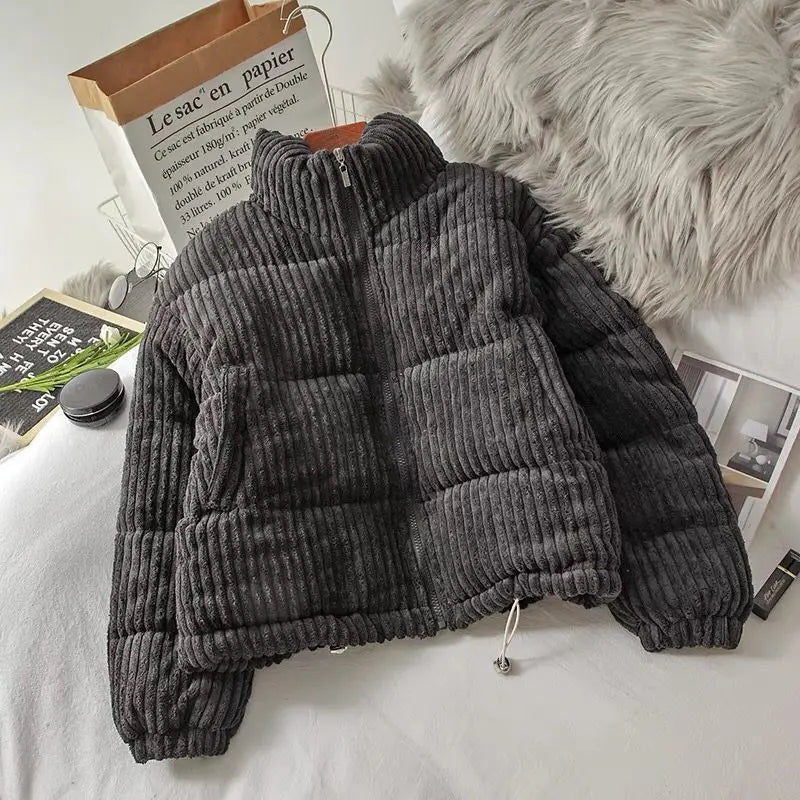 Herren Stehkragenjacke Corduroy Winteredition