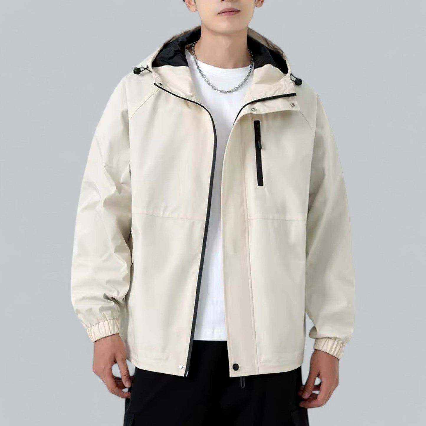 Herren Windbreaker Bequem Wasserdicht