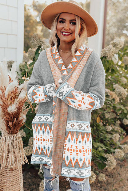 Weiches Strickkleid Mittellang Cardigan