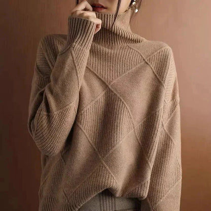 Modischer Rollkragen Pullover Damen