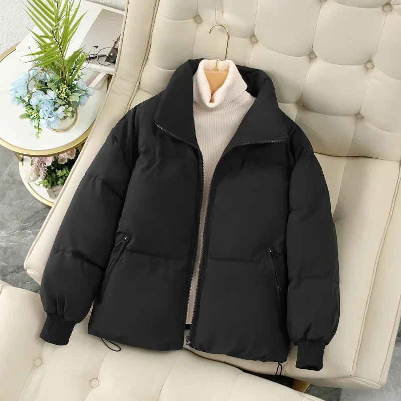 Winter Pufferjacke Damen Stehkragen