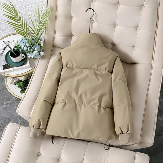 Warme Pufferjacke Winter Stehkragen - IdealeKleiden