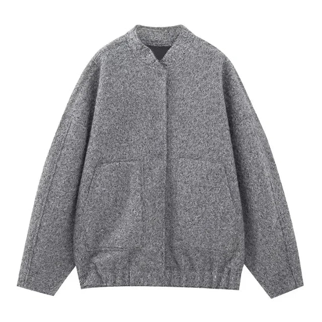 Übergroße Grobgestrickte Herrenjacke