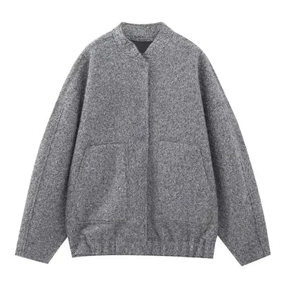 Übergroße Grobgestrickte Herrenjacke