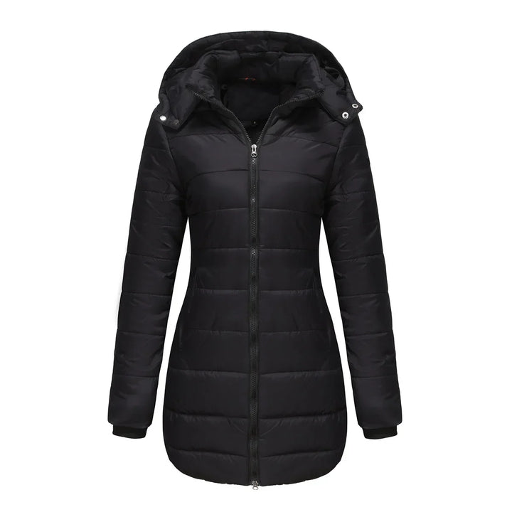 Winter-Puffermantel Damen Warm Kapuze