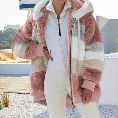 Plüschjacke Damen Weich Warm & Stilvoll