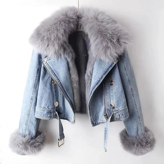 Modische Denim-Jacke Damen