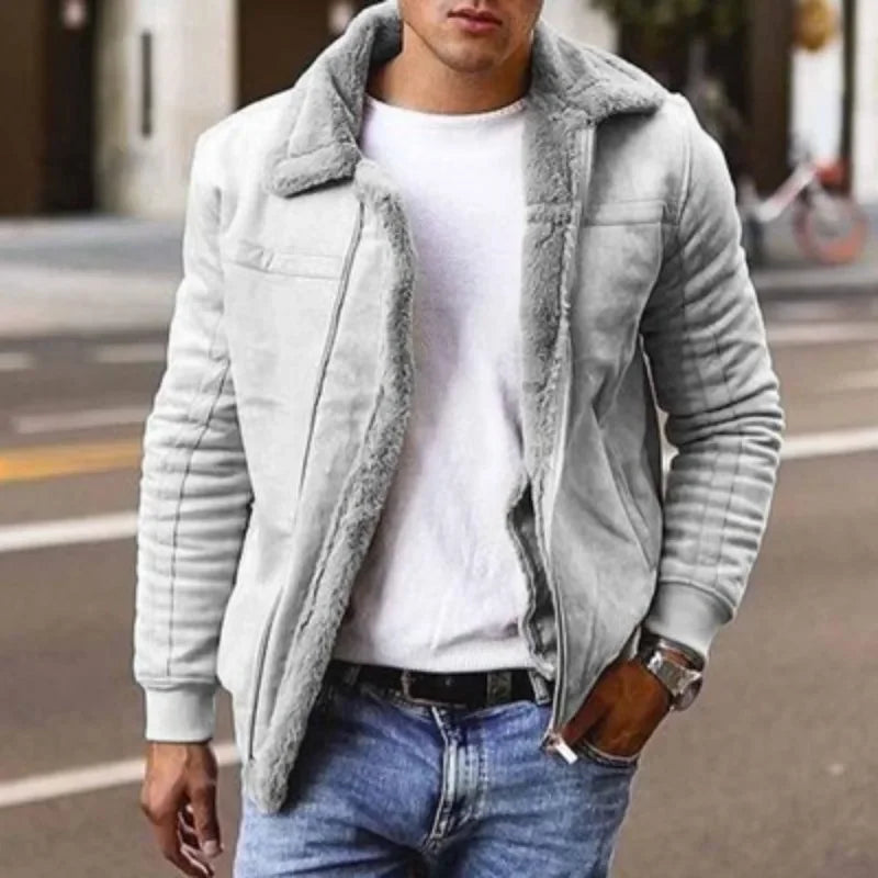 Stilvolle Pelzjacke Warme Damenjacke Bequem - IdealeKleiden