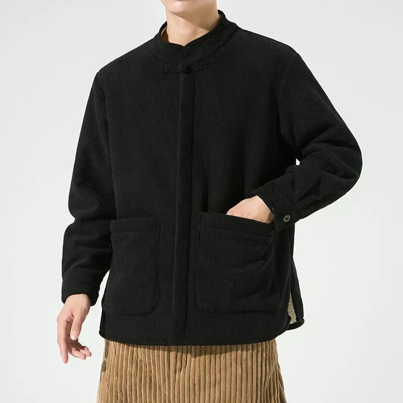 Herren Cordjacke Große Taschen Trendy Style