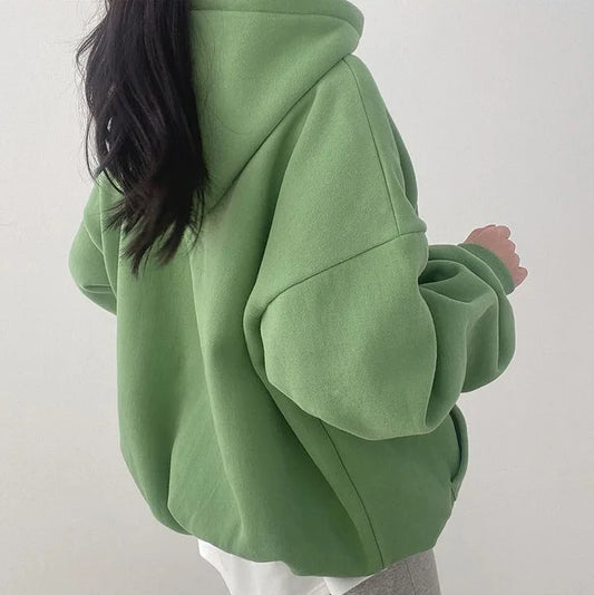 Große Damen Hoodie Mit Stickerei Design - IdealeKleiden