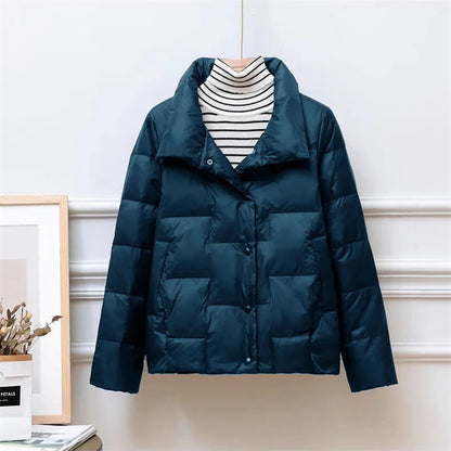 Leichte Daunenjacke Stehkragen Damen