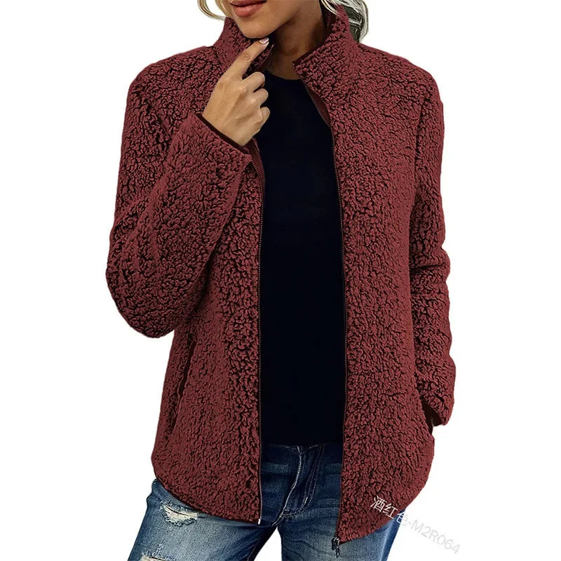 Damen Fleecejacke Warm Winter - IdealeKleiden