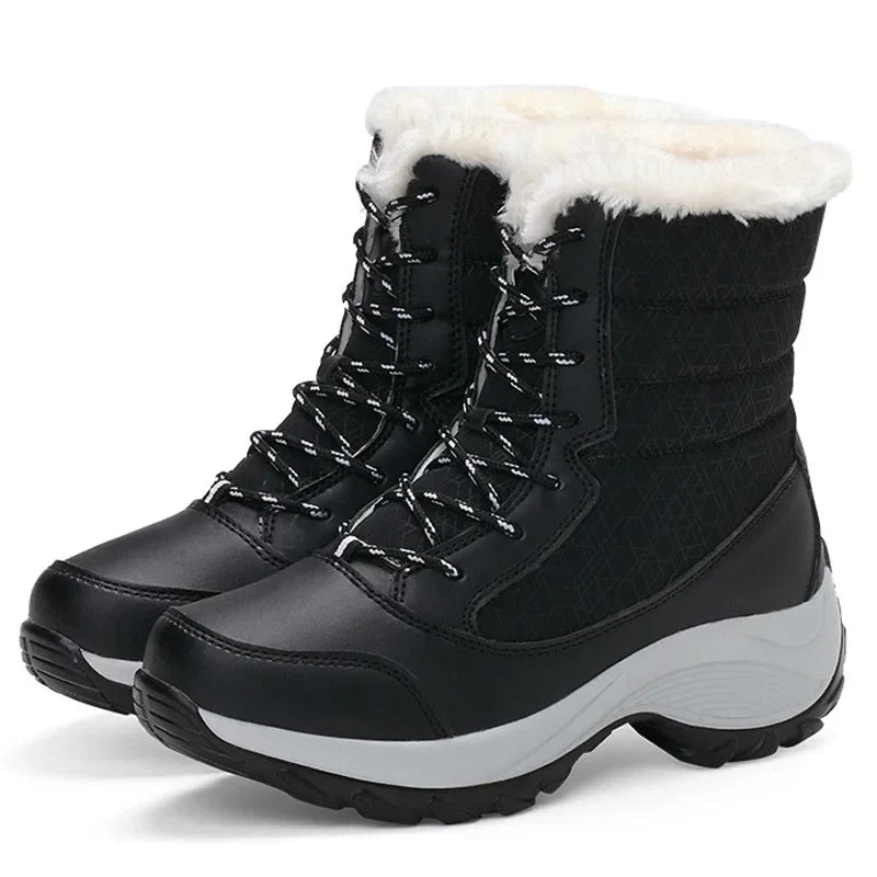 Winter Stiefel Damen Warm Fleece Knöchel Stiefel