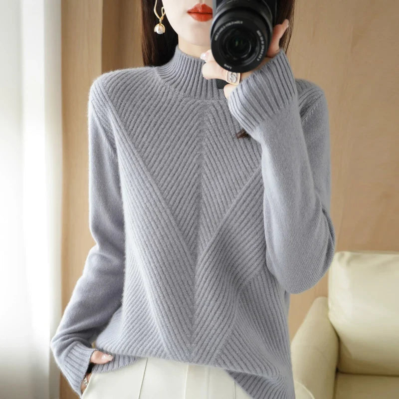 Strickpullover Rundhals Warm Winter