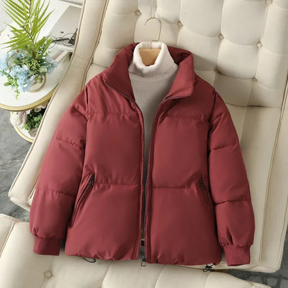Winter Pufferjacke Damen Stehkragen