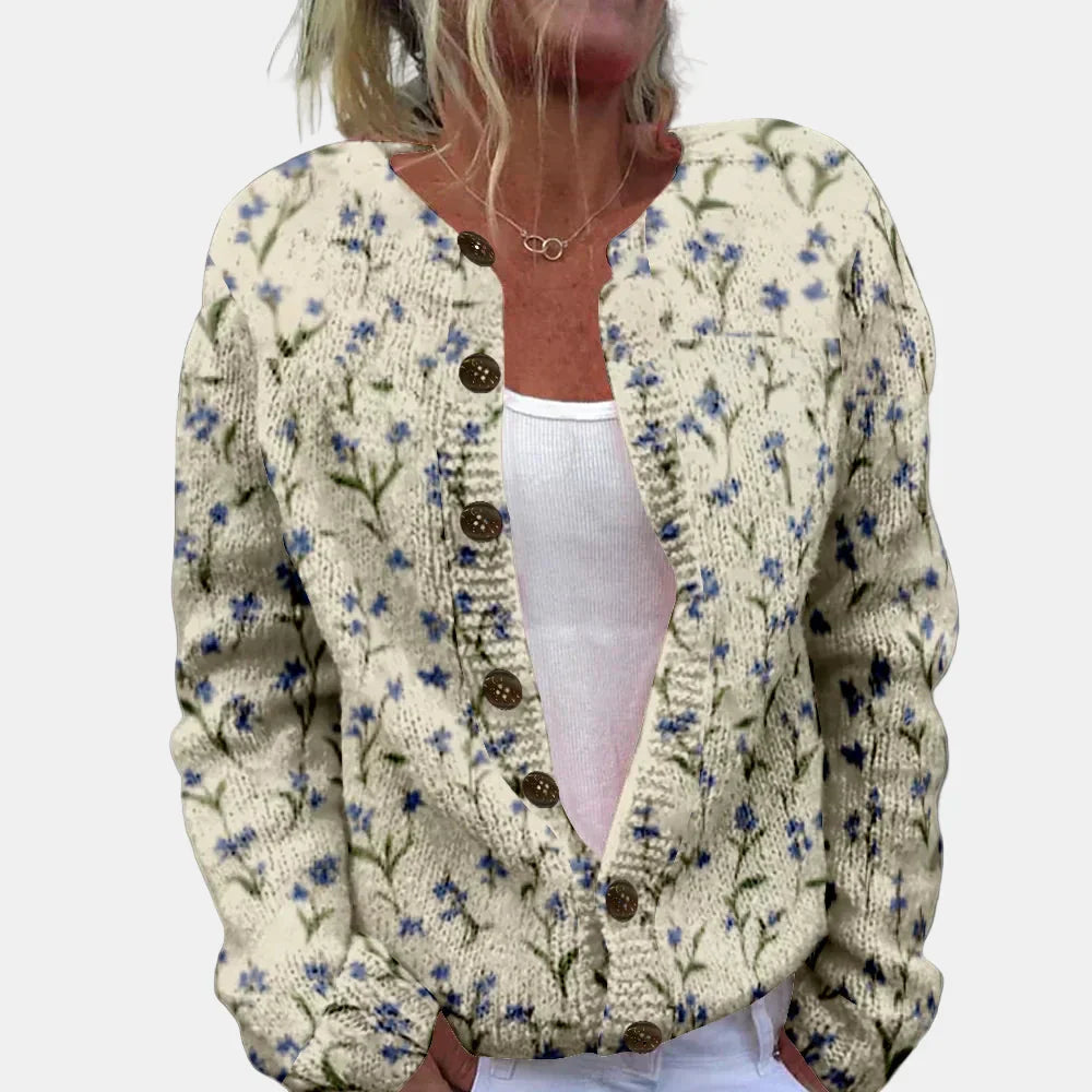 Frauen Cardigan Osterglocken Chic Frühling - IdealeKleiden