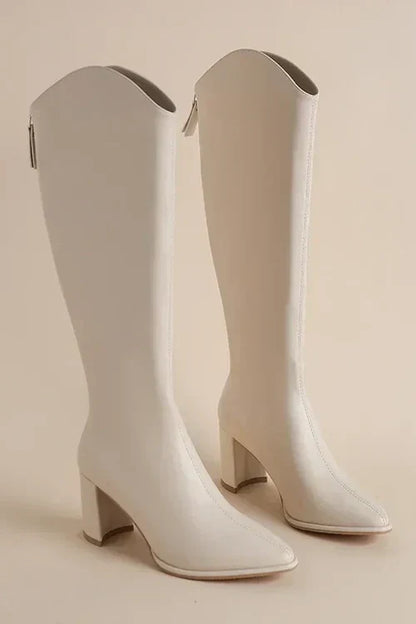 Damenschuhe Winter Stiefel Leder Kniehohe