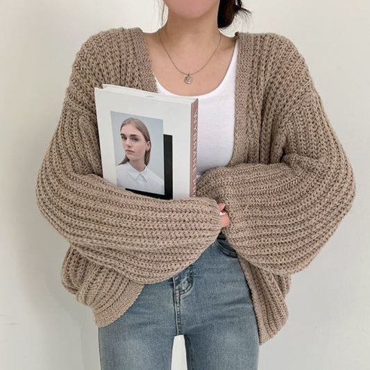 Grobstrick Weste Oversized Bequem - IdealeKleiden