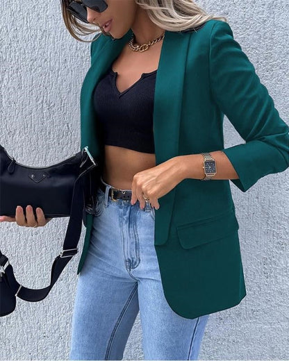 Eleganter Frauenblazer Büro Chic Langärmlig