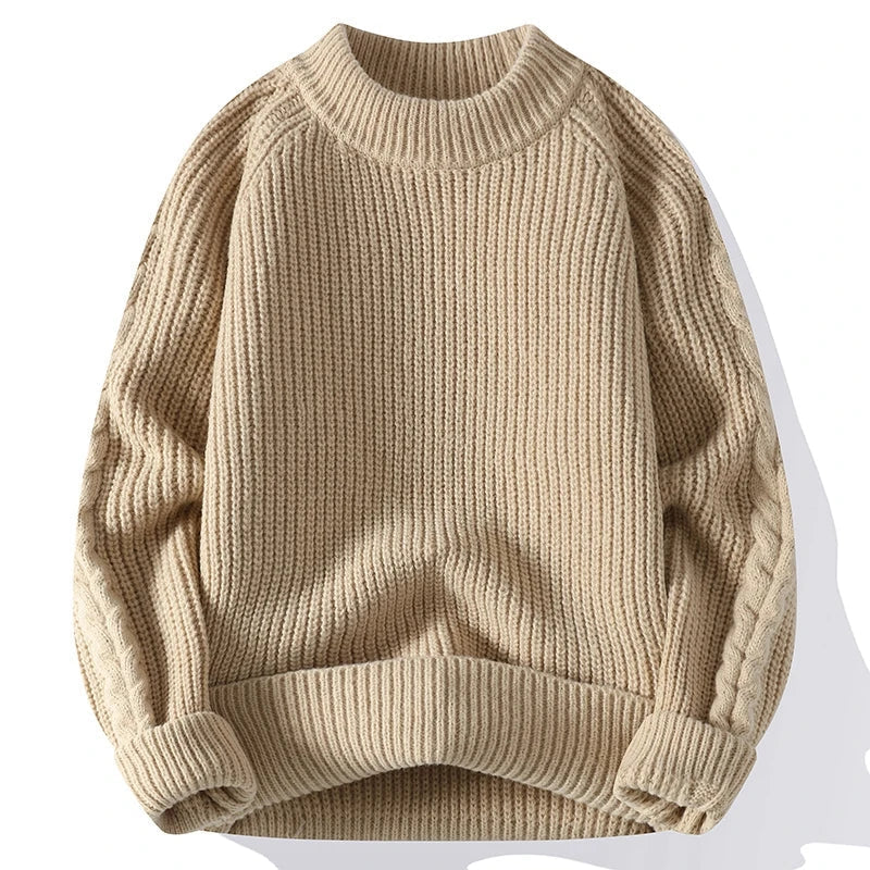 Herren Pullover Grobstrick Klassik Design