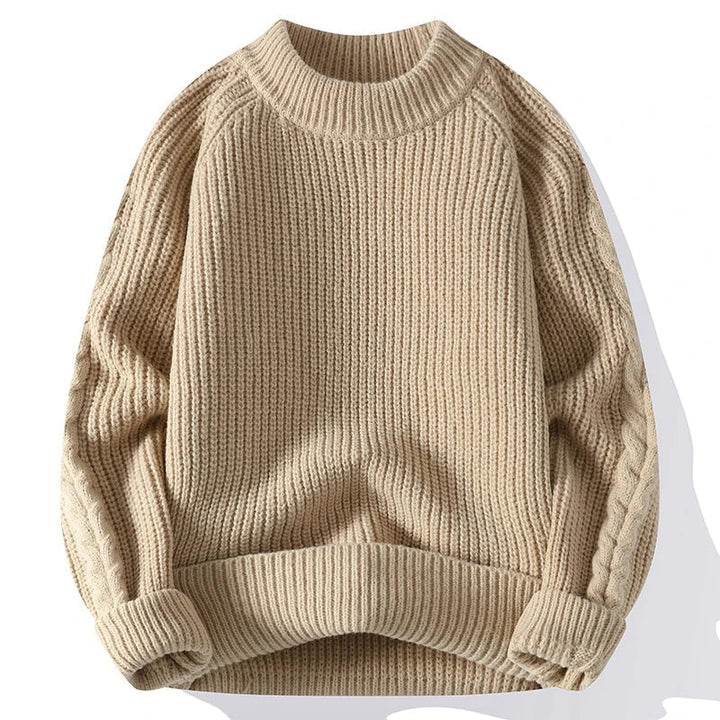 Herren Pullover Grobstrick Klassik Design